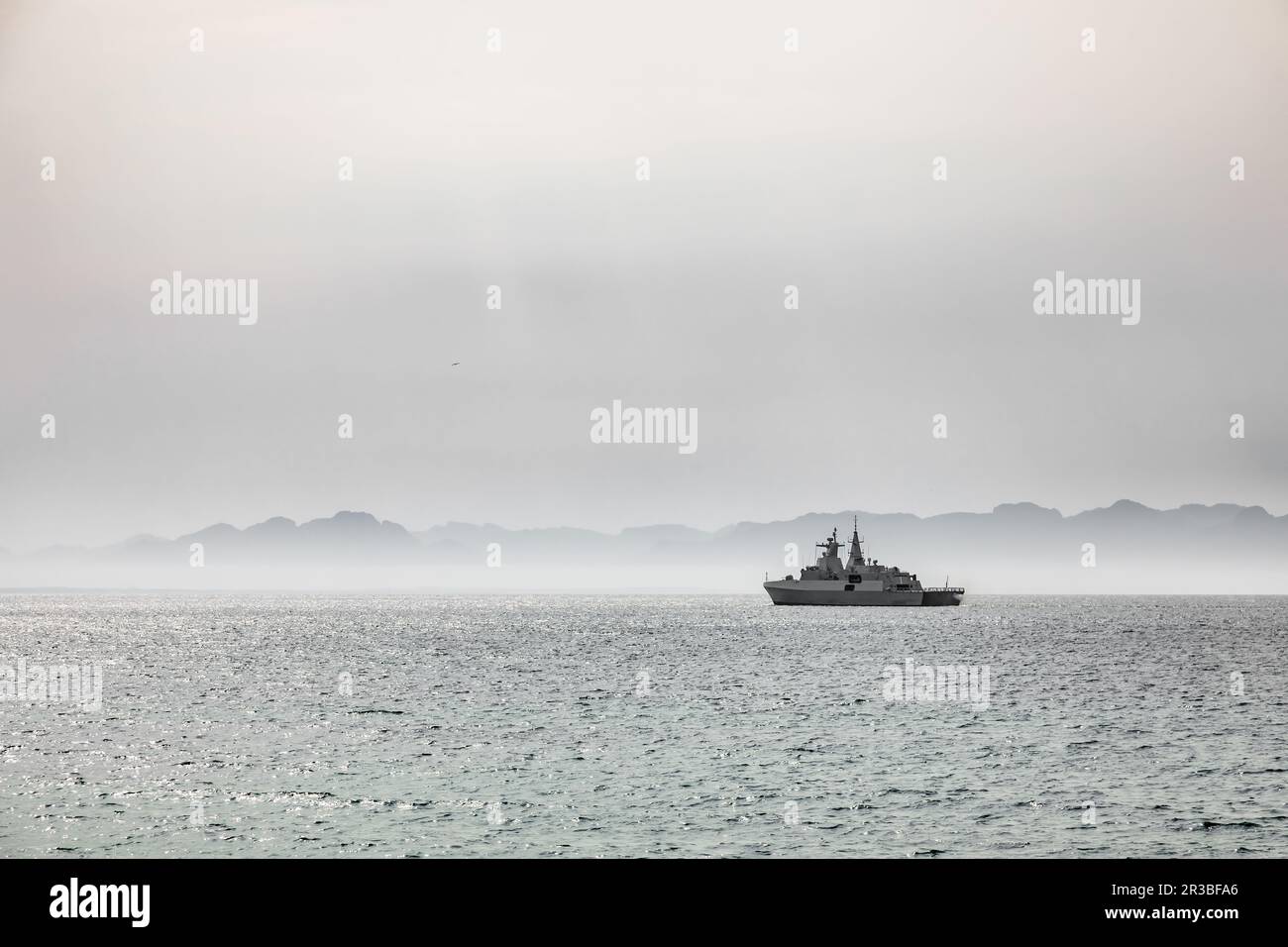 Südafrikanisches Navy-Frigatenkriegsschiff Stockfoto