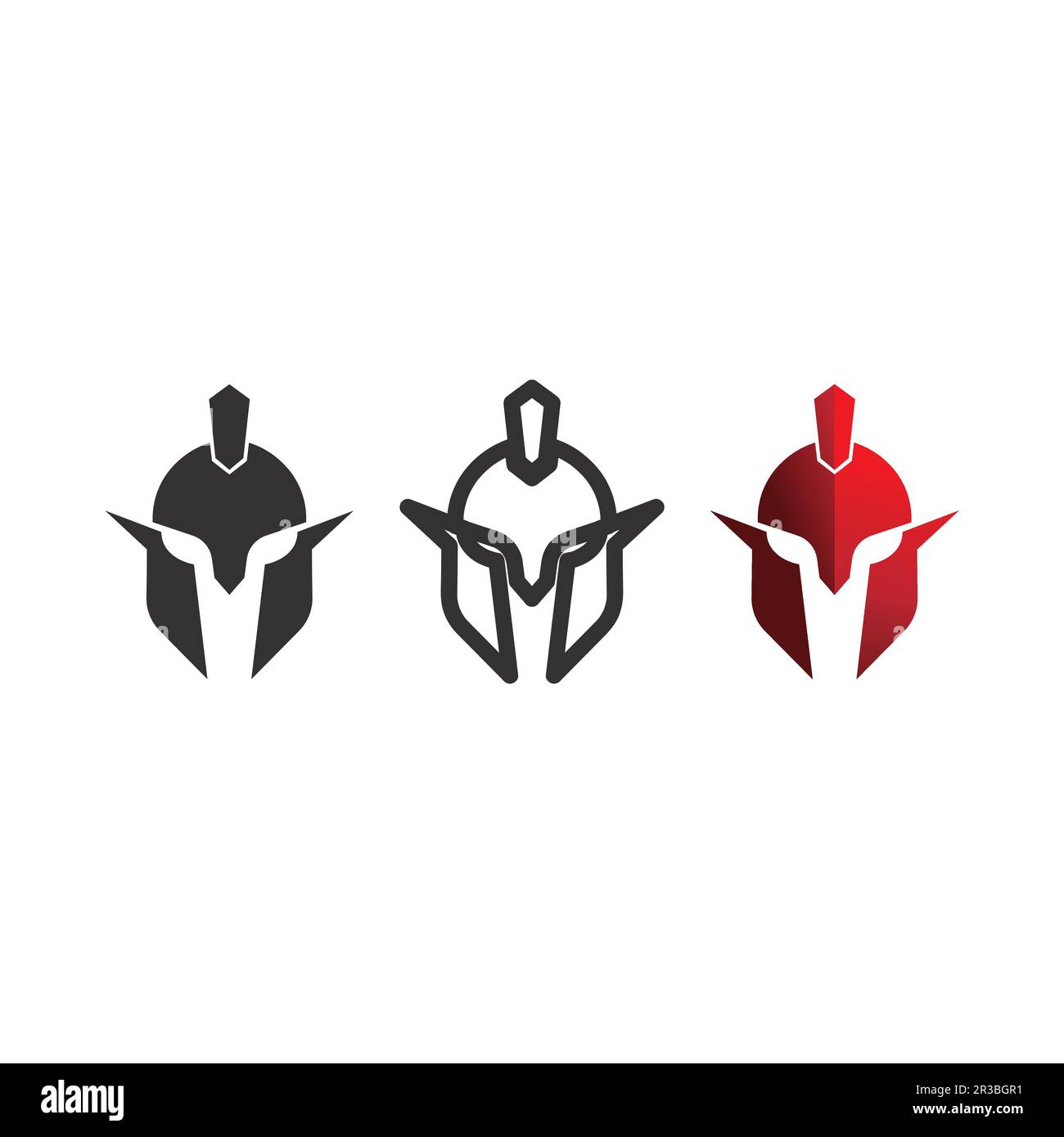 spartan und Gladiator Logo-Ikone entwerfen einen Vektor Stock Vektor
