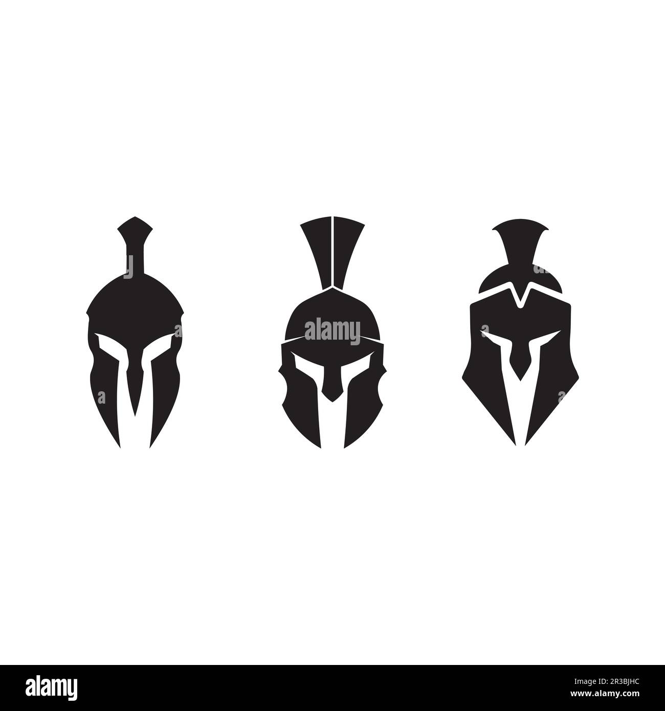 spartan und Gladiator Logo-Ikone entwerfen einen Vektor Stock Vektor