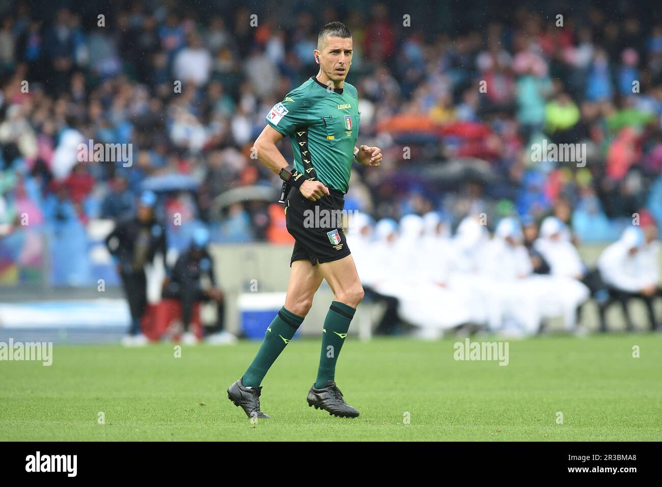 Neapel, Italien. 21. Mai 2023. Schiedsrichter Livio Marinelli beim Tim-Spiel der Serie A zwischen SSC Napoli und FC Internazionale im Stadio Diego Armando Mar Stockfoto