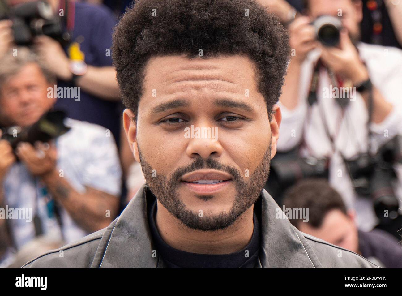 Abel Tesfaye a.k.a. The Weeknd poses for photographers at the photo