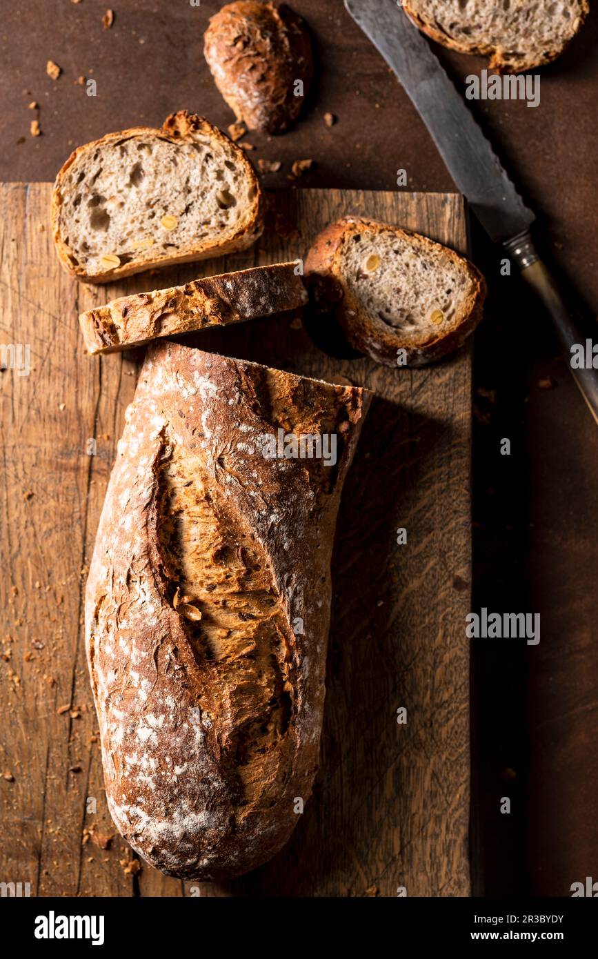 Vollkorn Schnittbrot Stockfoto