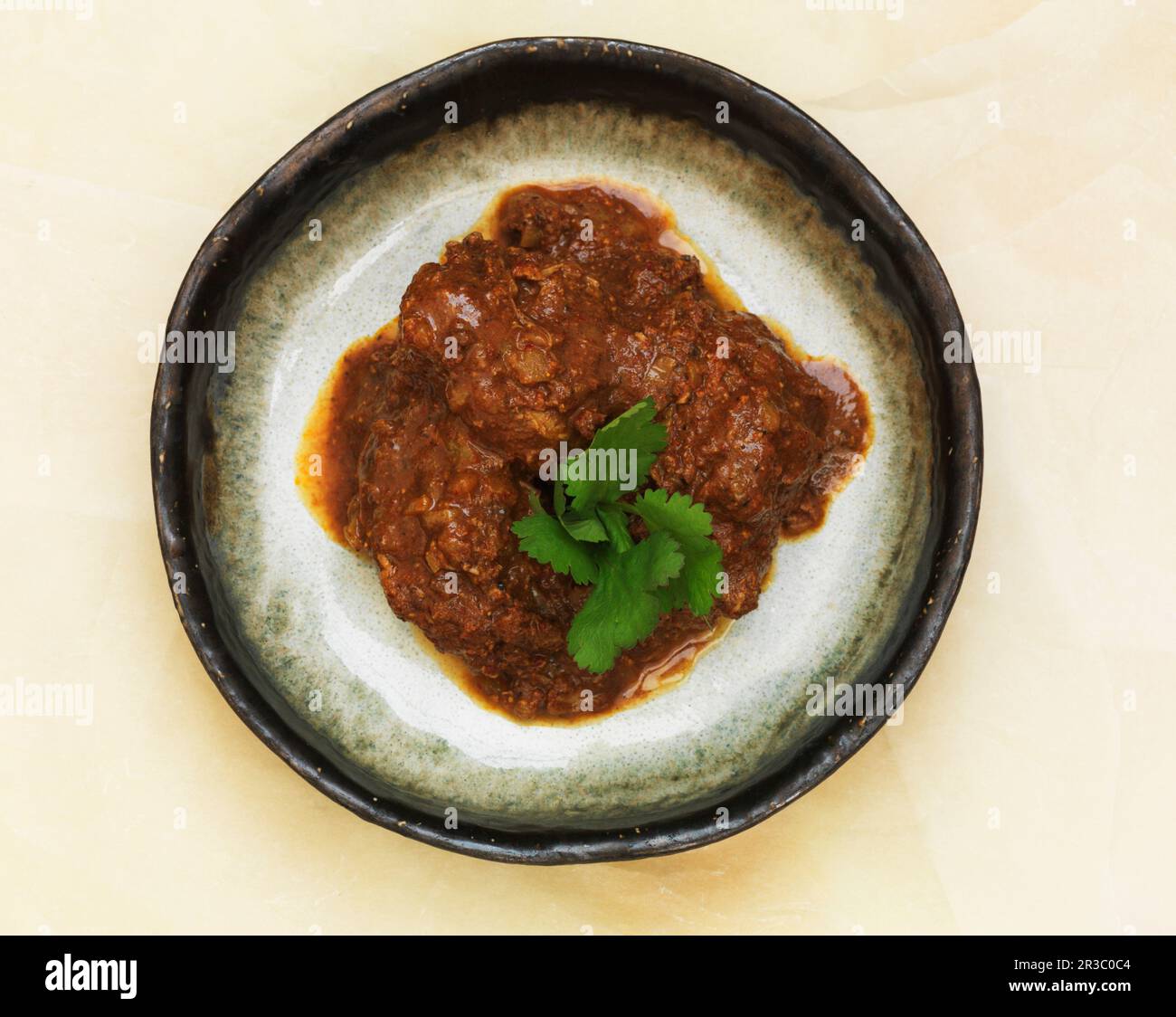 Schweinefleisch Vindaloo (Indien) Stockfoto