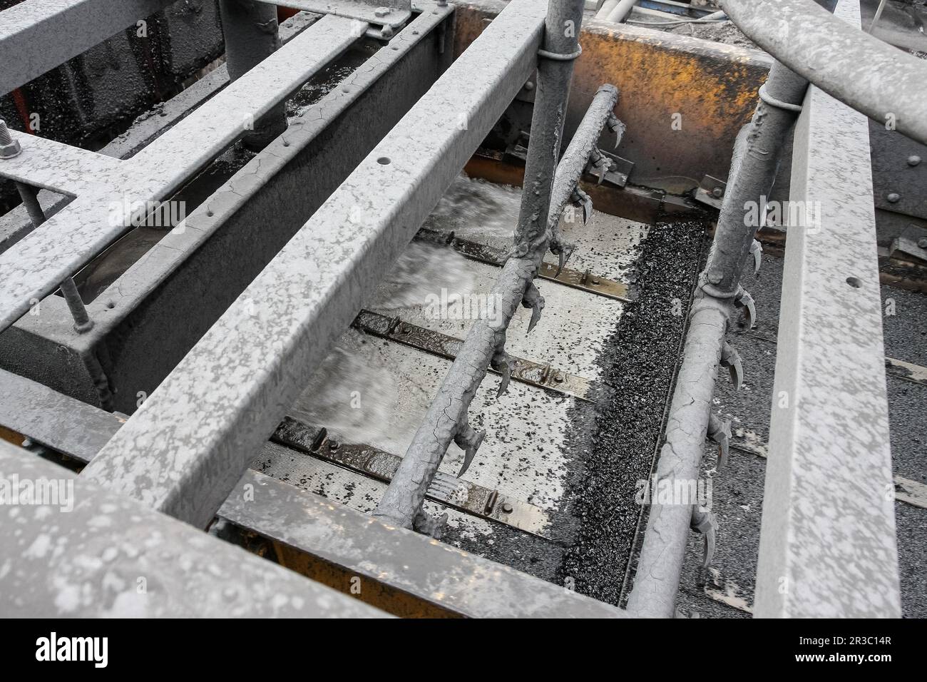 Kohlebergbau und -Verarbeitung. Stockfoto