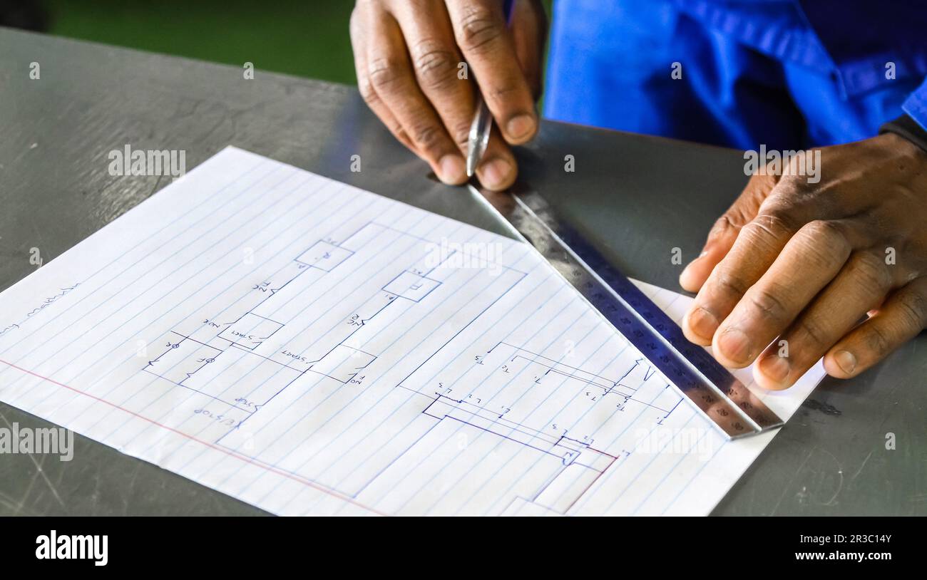 Berufsbildungszentrum in Afrika Stockfoto