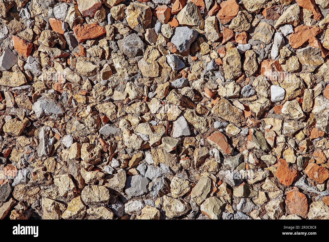 Hintergrund von geplatzte Steine Wand Textur Foto Stockfoto