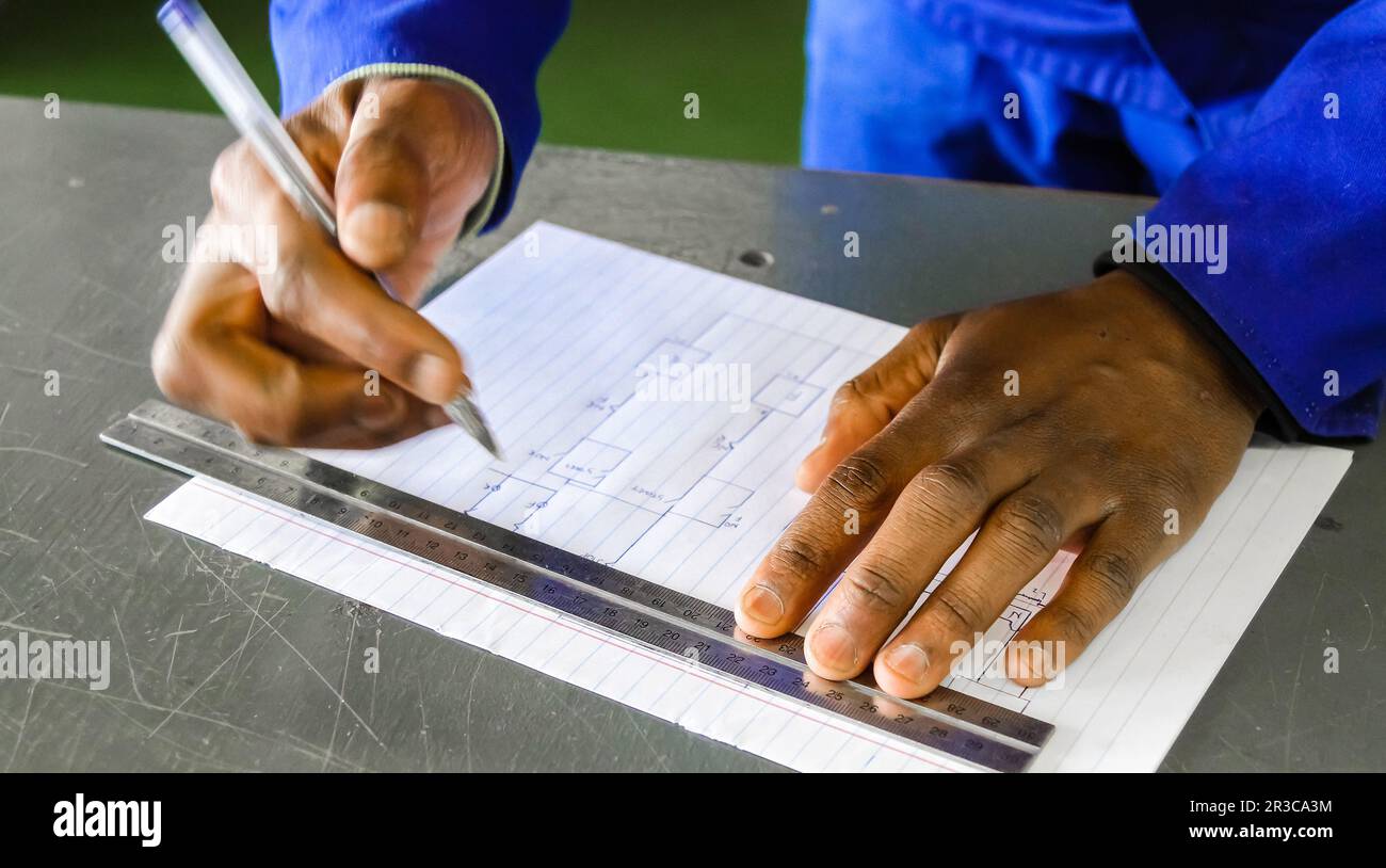 Berufsbildungszentrum in Afrika Stockfoto