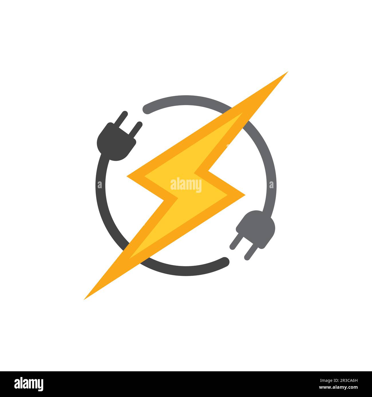 Power Battery Logo Symbol Vektor Illustration Design Vorlage.Akku laden Vektor Symbol.Logo für Akkuleistung und Blitzschlag Stock Vektor