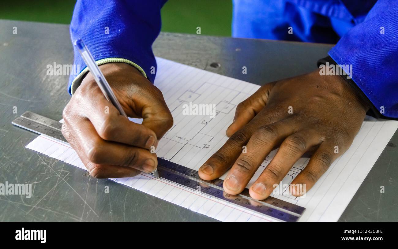 Berufsbildungszentrum in Afrika Stockfoto