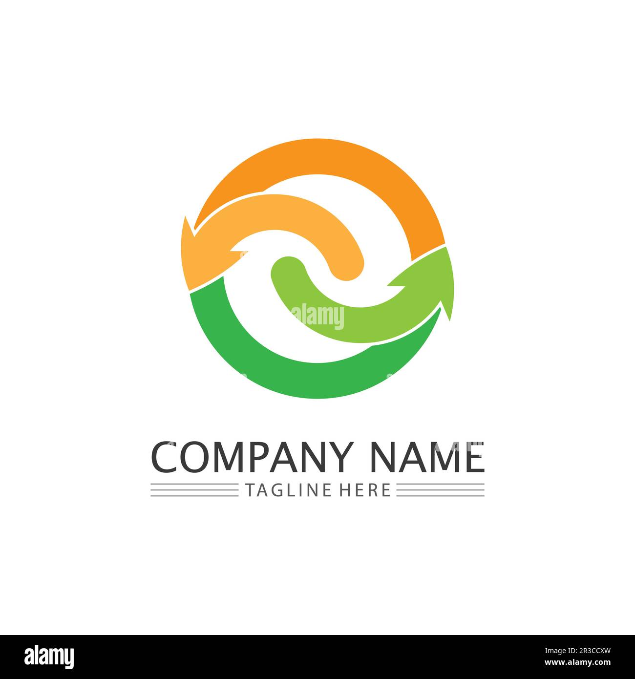 O Ring Logo Business und Circle Logo Design Vector Stock Vektor