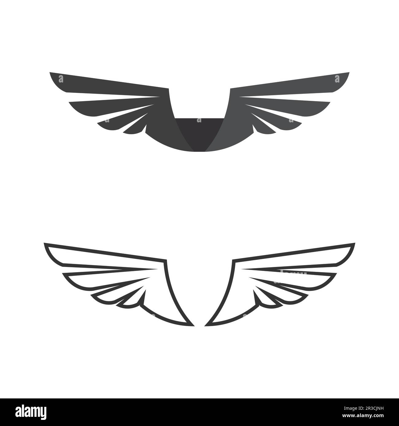 Vektordesign der Falcon Wings Logo Template Stock Vektor