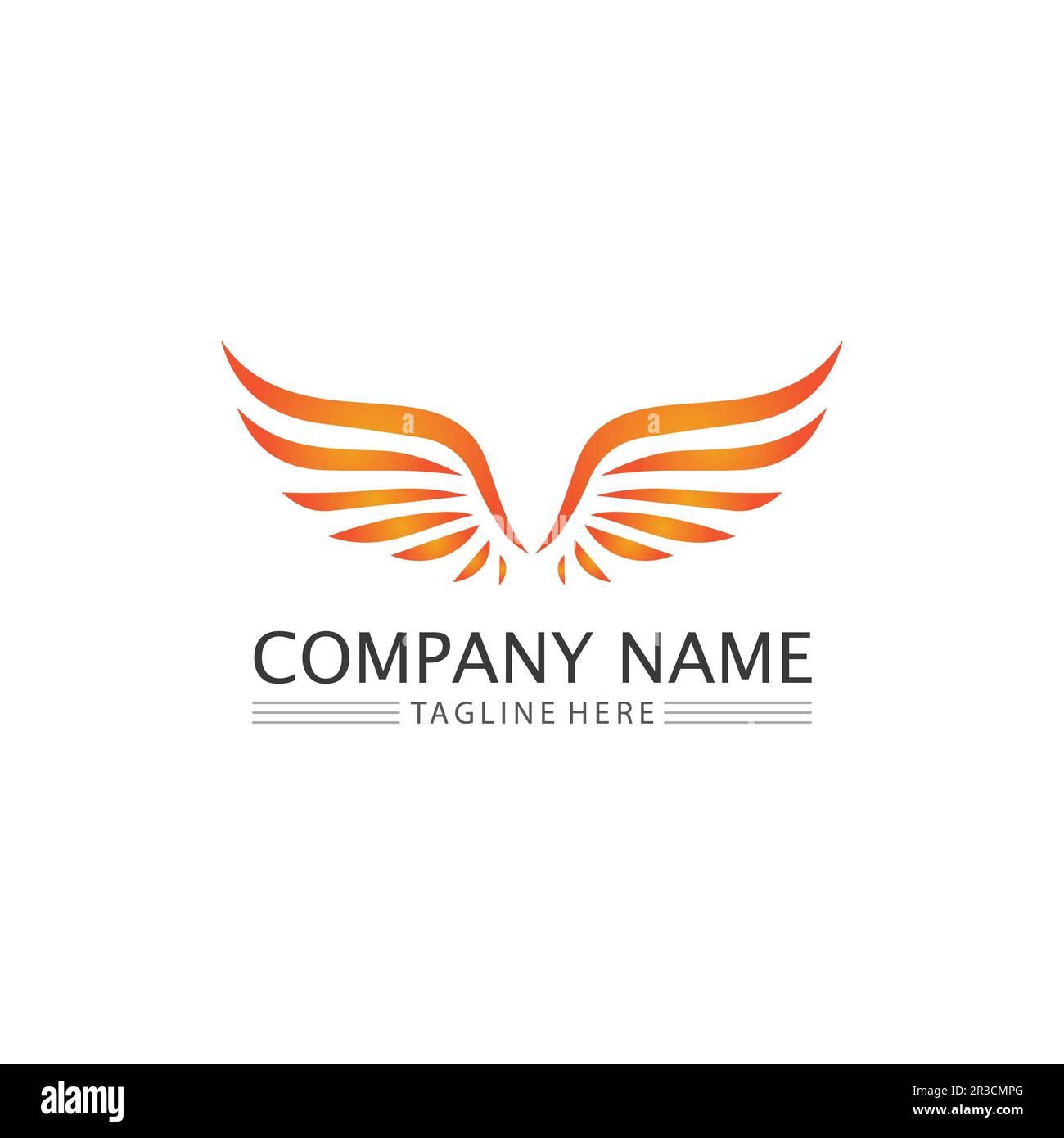 Vektordesign der Falcon Wings Logo Template Stock Vektor