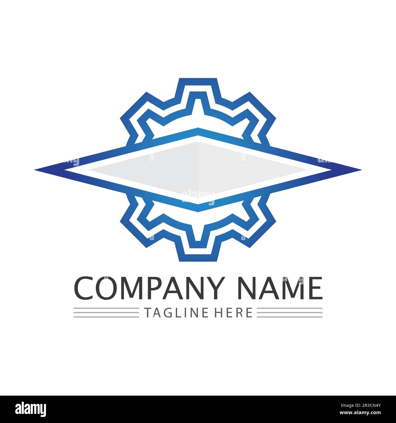 vector-Logo-Technologie Digitale Technologie Vektor-Business-Logo-Vorlage Konzeptdarstellung. Elektronisches Fabrikschild. Symbol Zahnradtechnologie SEO Stock Vektor