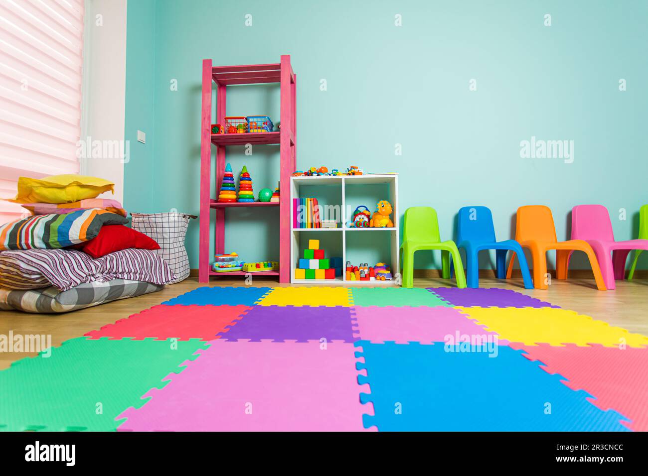 Das wunderbare Kinderzimmer für Ruhe und Entwicklung Stockfoto