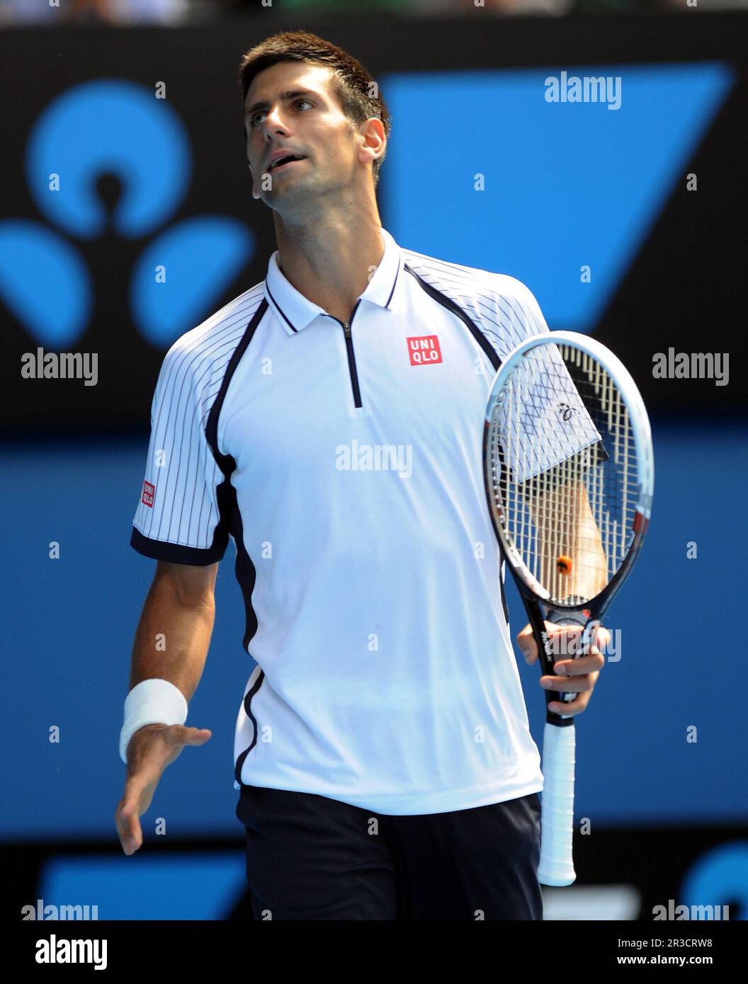 Novak Djokovic (SRB) in der dritten Runde MatchAustralian Open 2013 Freitag, 18. Januar 2013. Gutschrift: Avalon Stockfoto