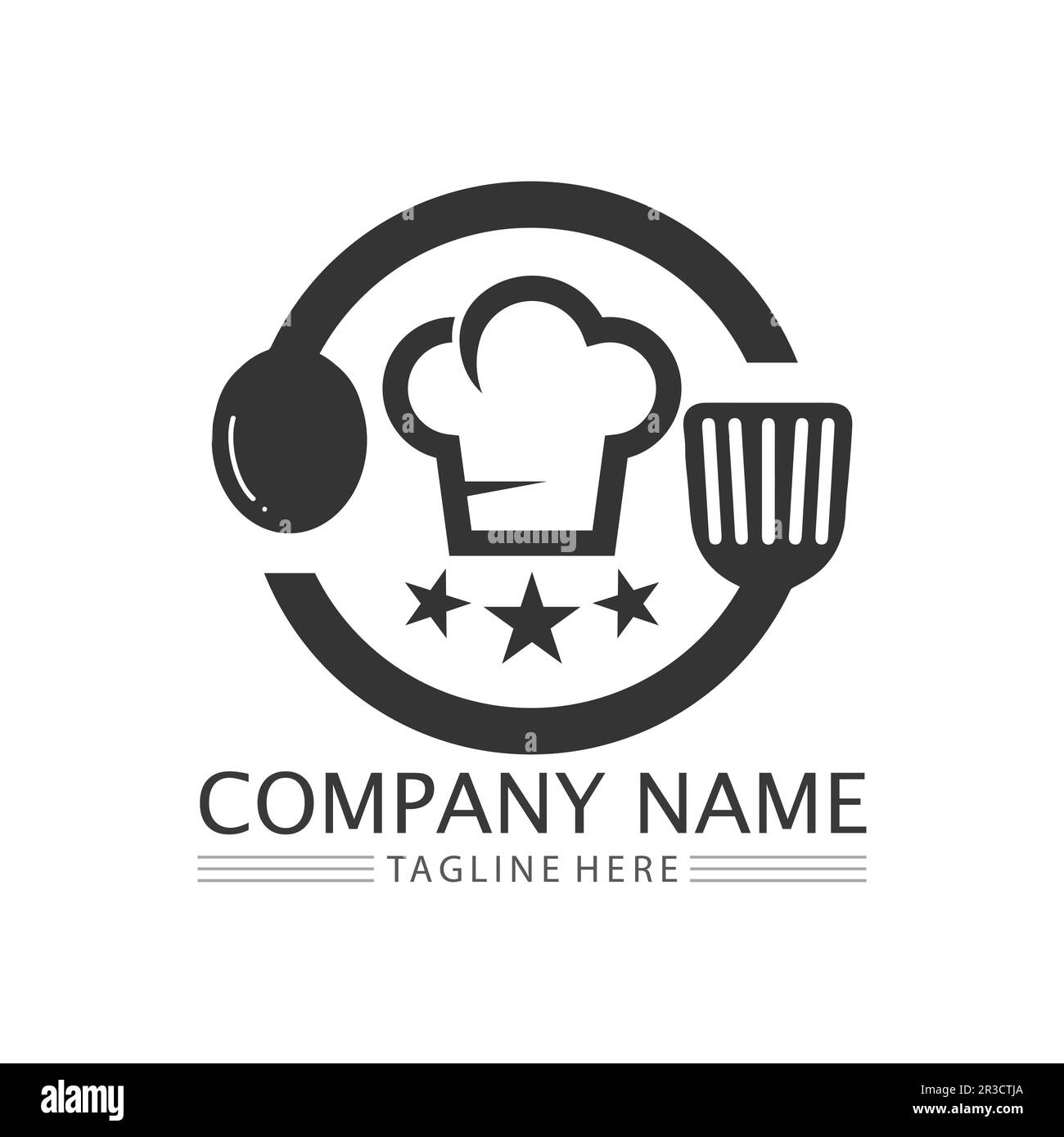 Chef hat Logo und Icon Vector Designvorlage Stock Vektor