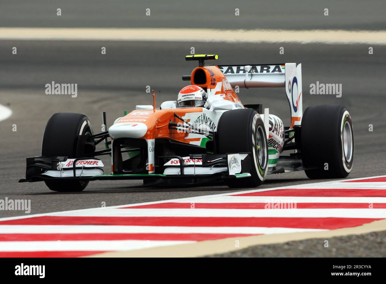 Adrian Sutil (GER) Sahara Force India VJM06.20.4.2013. Formel-1-Weltmeisterschaft, Rd 4, Bahrain Grand Prix, Sakhir, Bahrain, Qualifikationstag, Credi Stockfoto