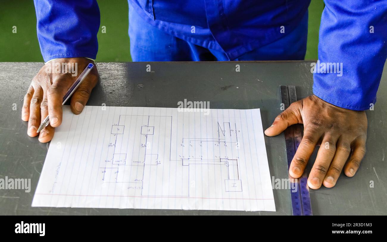 Berufsbildungszentrum in Afrika Stockfoto