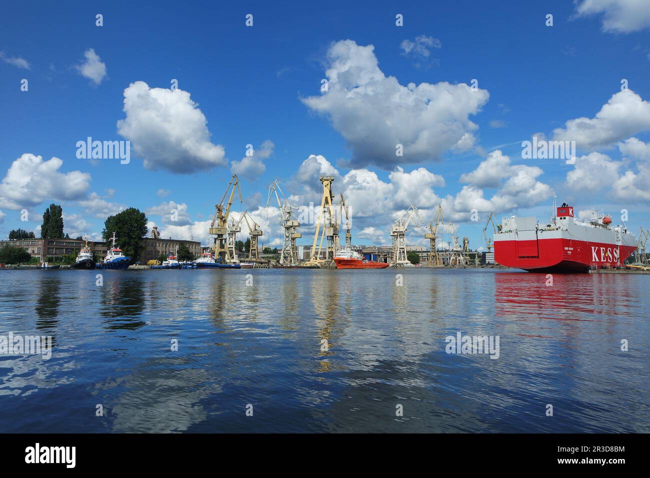 Blick auf die Stettin-Werft Stockfoto