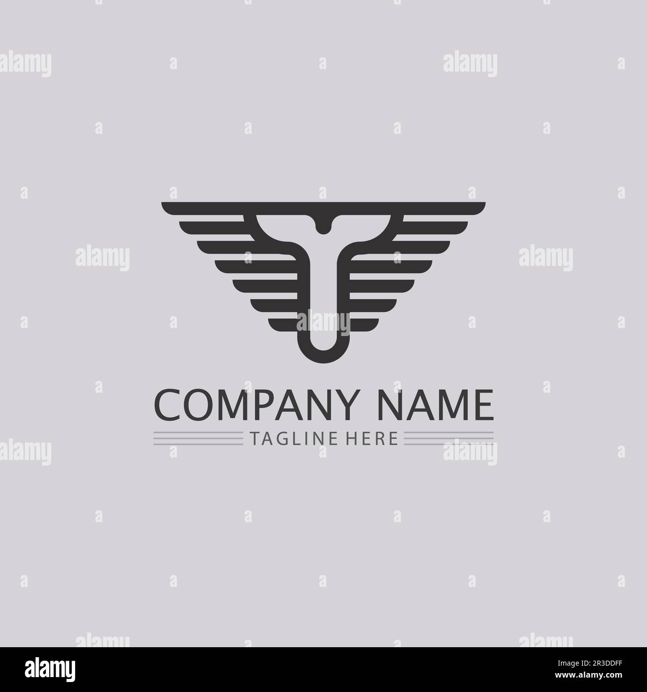 Schriftzug T, Schriftzug T-Logo und Symbol T Stock Vektor