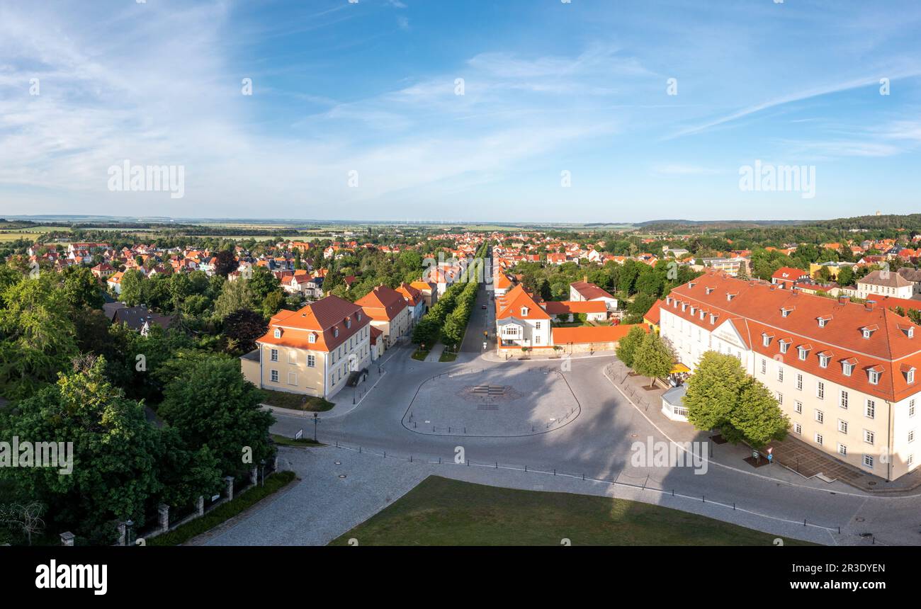 Luftaufnahmen aus Ballenstedt-Harz Stockfoto