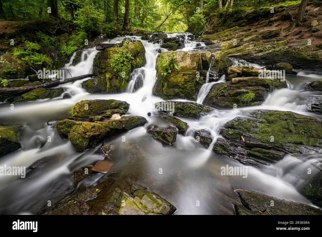 Selke-Wasserfall im Harz-Gebiet Harzgerode Selke-Tal Stockfoto