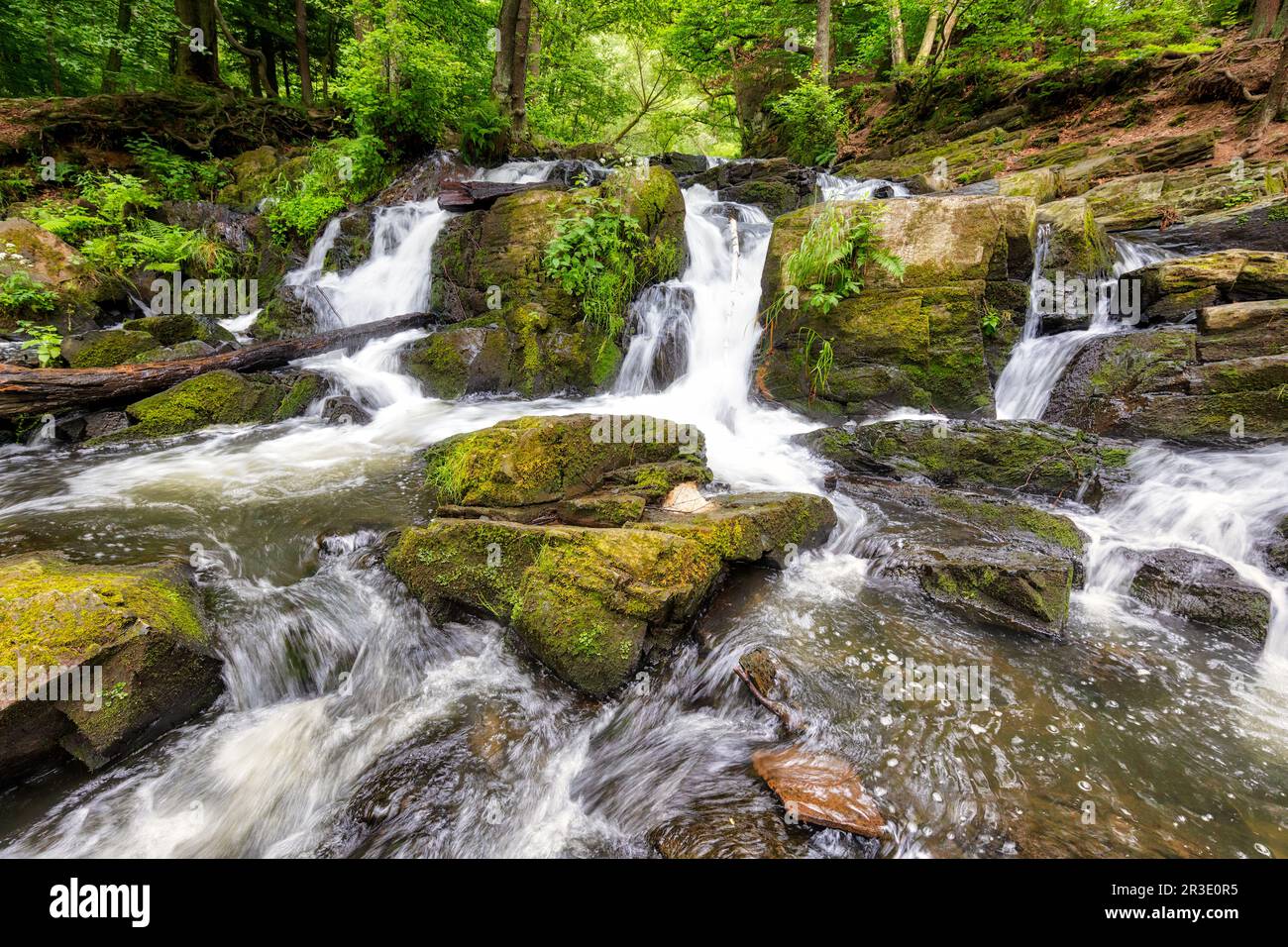 Selke-Wasserfall im Harz-Gebiet Harzgerode Selke-Tal Stockfoto
