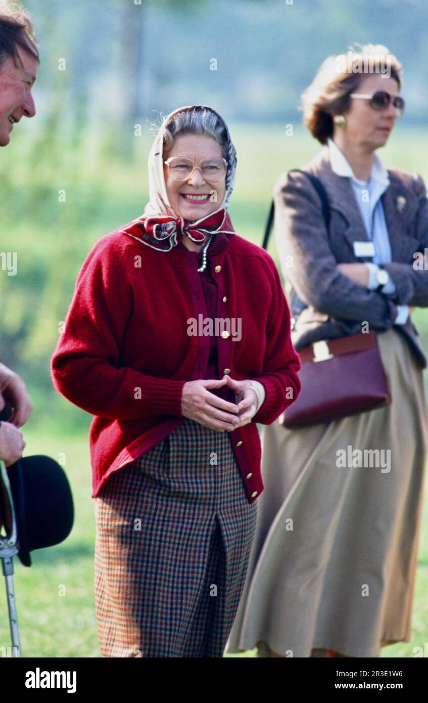 The Queen, Windsor Horse Show, Home Park, Windsor, Berkshire, UK Stockfoto