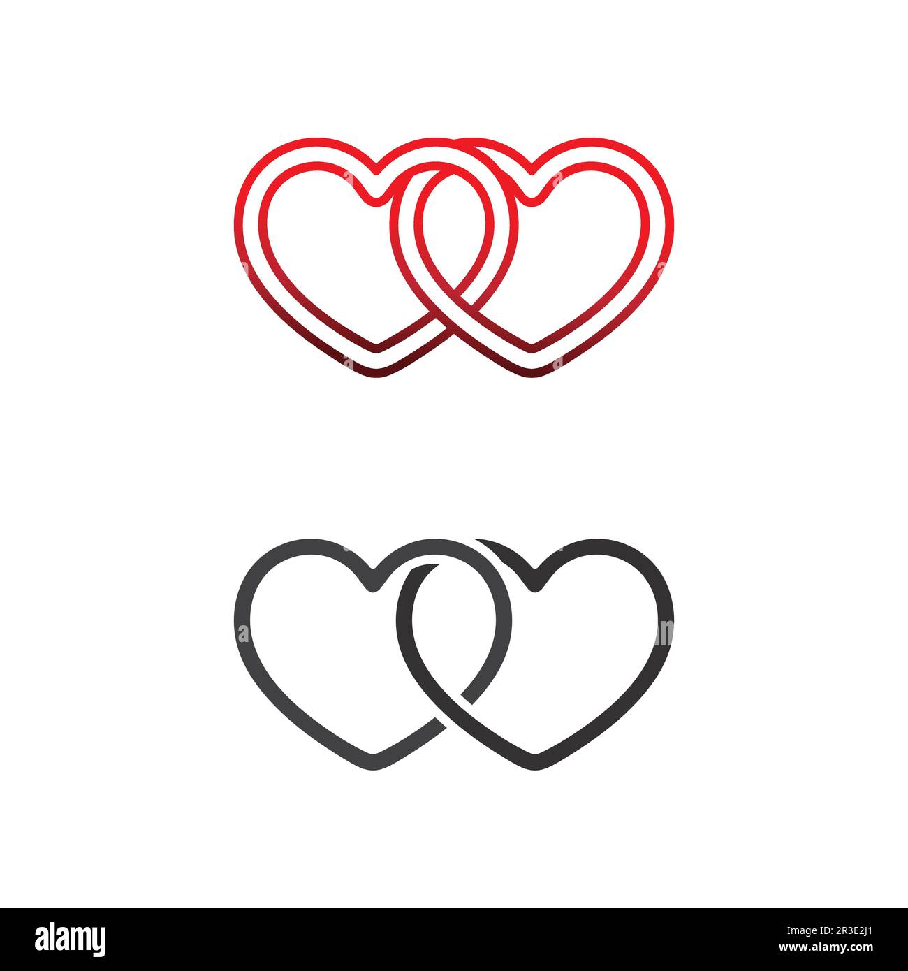 Herzlogo und Beauty Love Vector Symbol Illustration Design Vorlagensymbol Stock Vektor