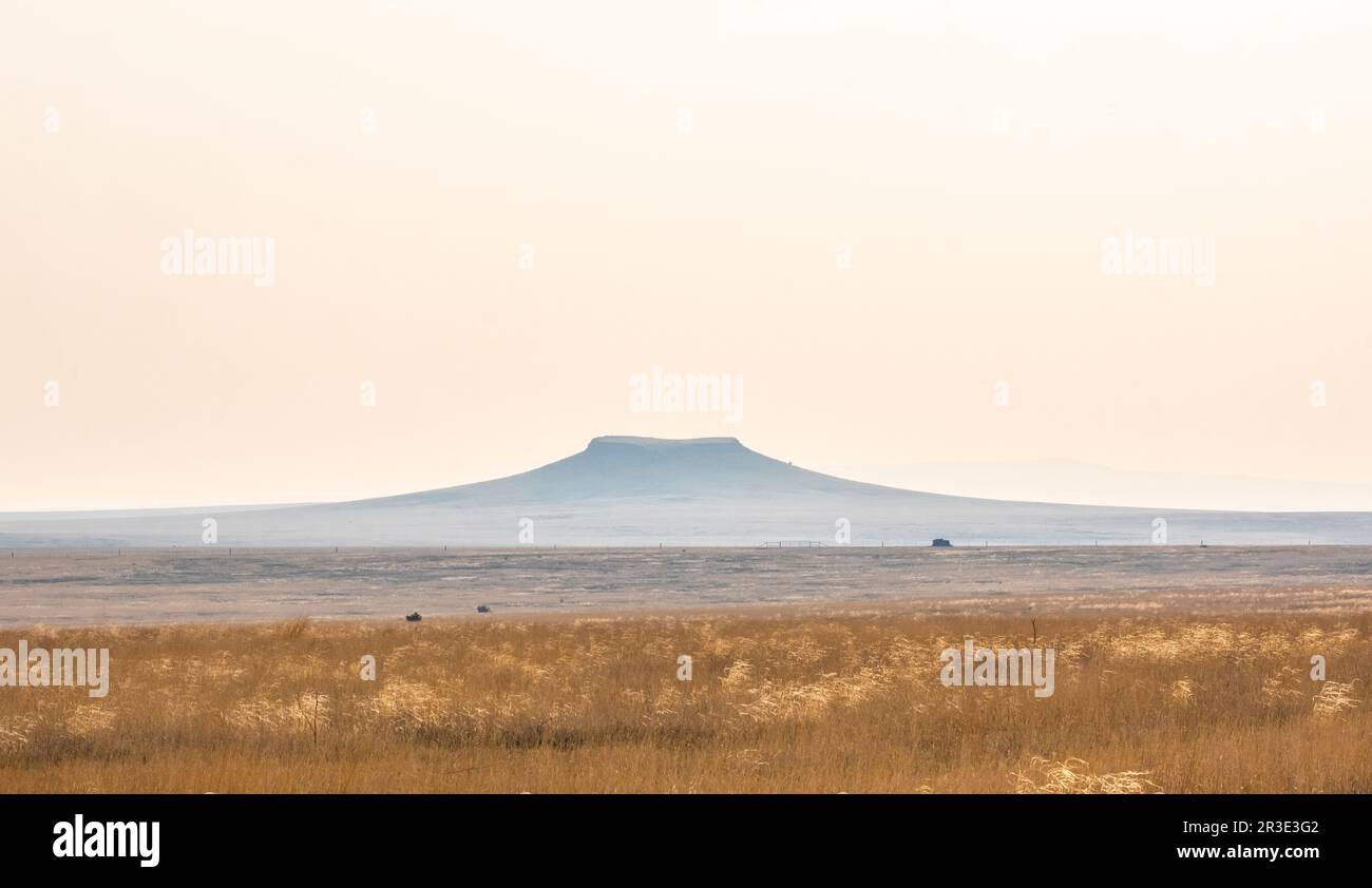 Mesa und Range Country in der Nähe von Clayton, New Mexico, USA Stockfoto