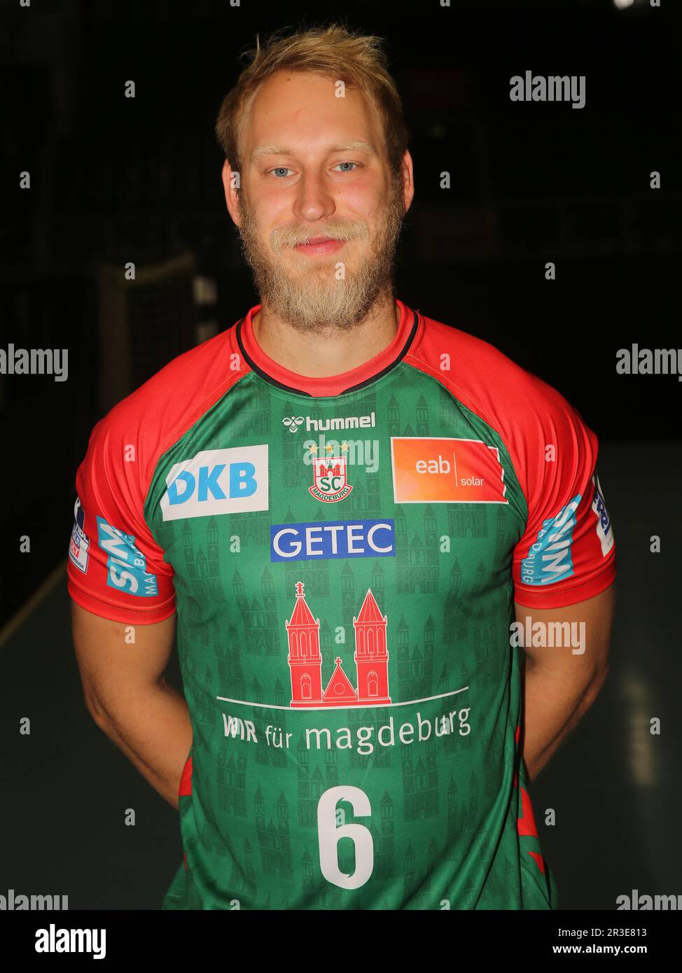 Deutscher Handballspieler Matthias Musche SC Magdeburg HBL Liqui Moly Handball Bundesliga Staffel 2021-22 Stockfoto