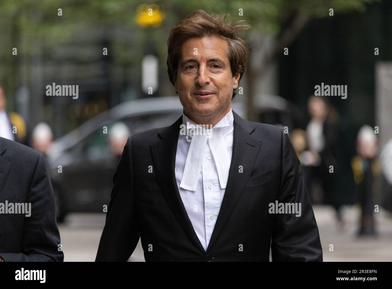 Davis Sherborne QC, prominenter Barrister im Justizepizentrum, bei den Royal Courts of Justice, Central London, England, UK Stockfoto