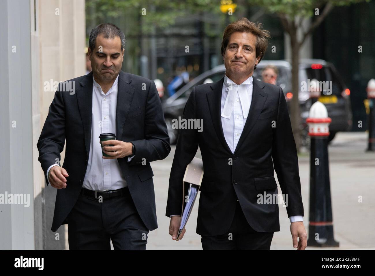 Davis Sherborne QC, prominenter Barrister im Justizepizentrum, bei den Royal Courts of Justice, Central London, England, UK Stockfoto