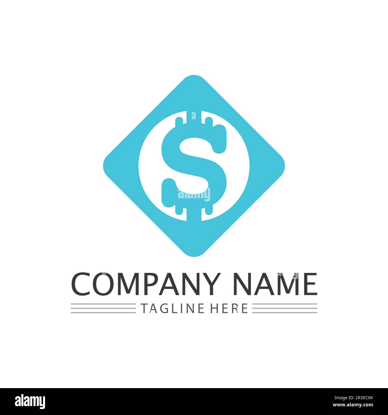 Darstellung des Geldsymbols und des Logos Stock Vektor