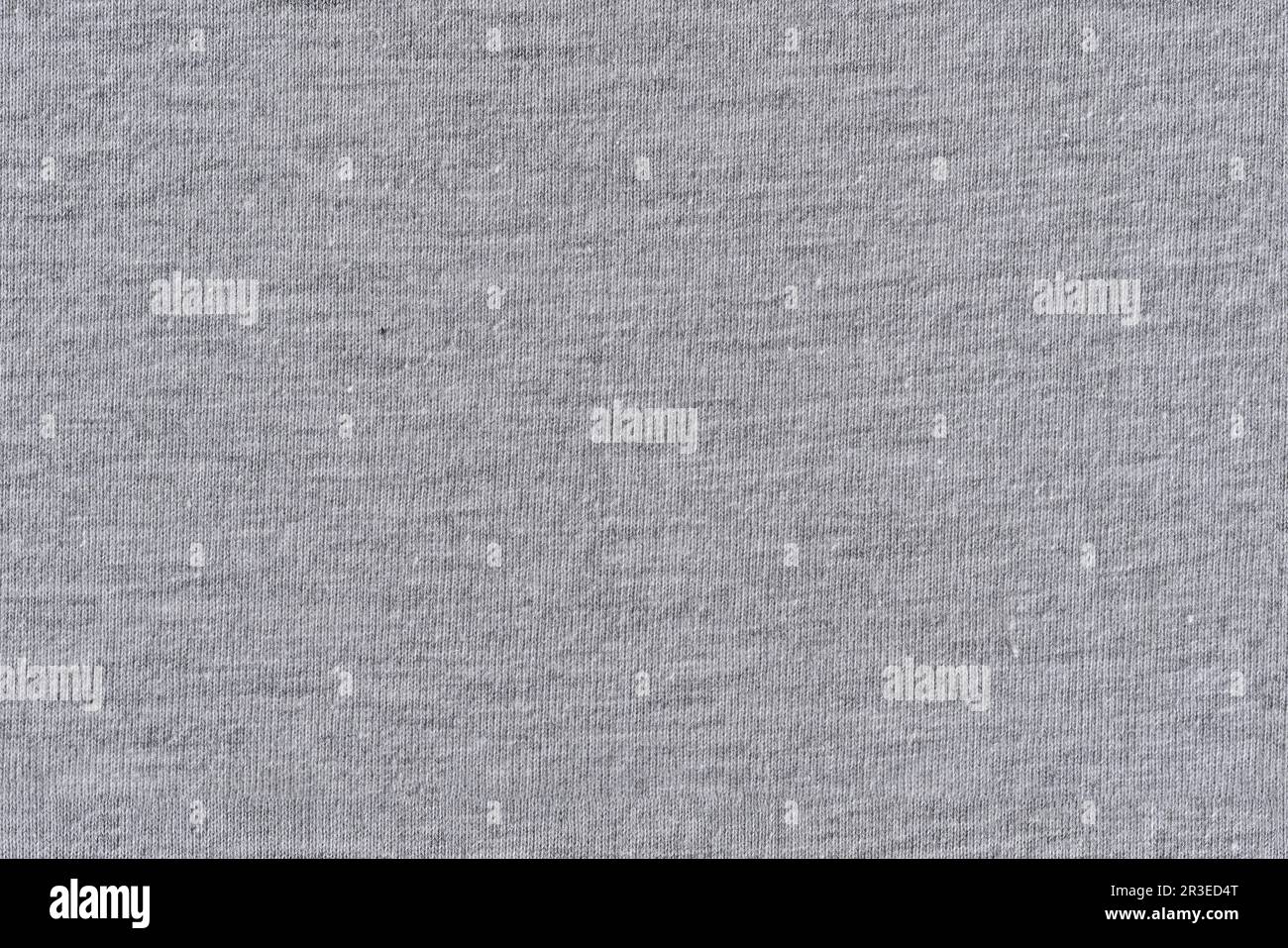 Graues Baumwollgewebe, Nahaufnahme-Makro-Detail des T-Shirts in nahtlos kachelbarem Muster, Bildbreite 20cm Stockfoto