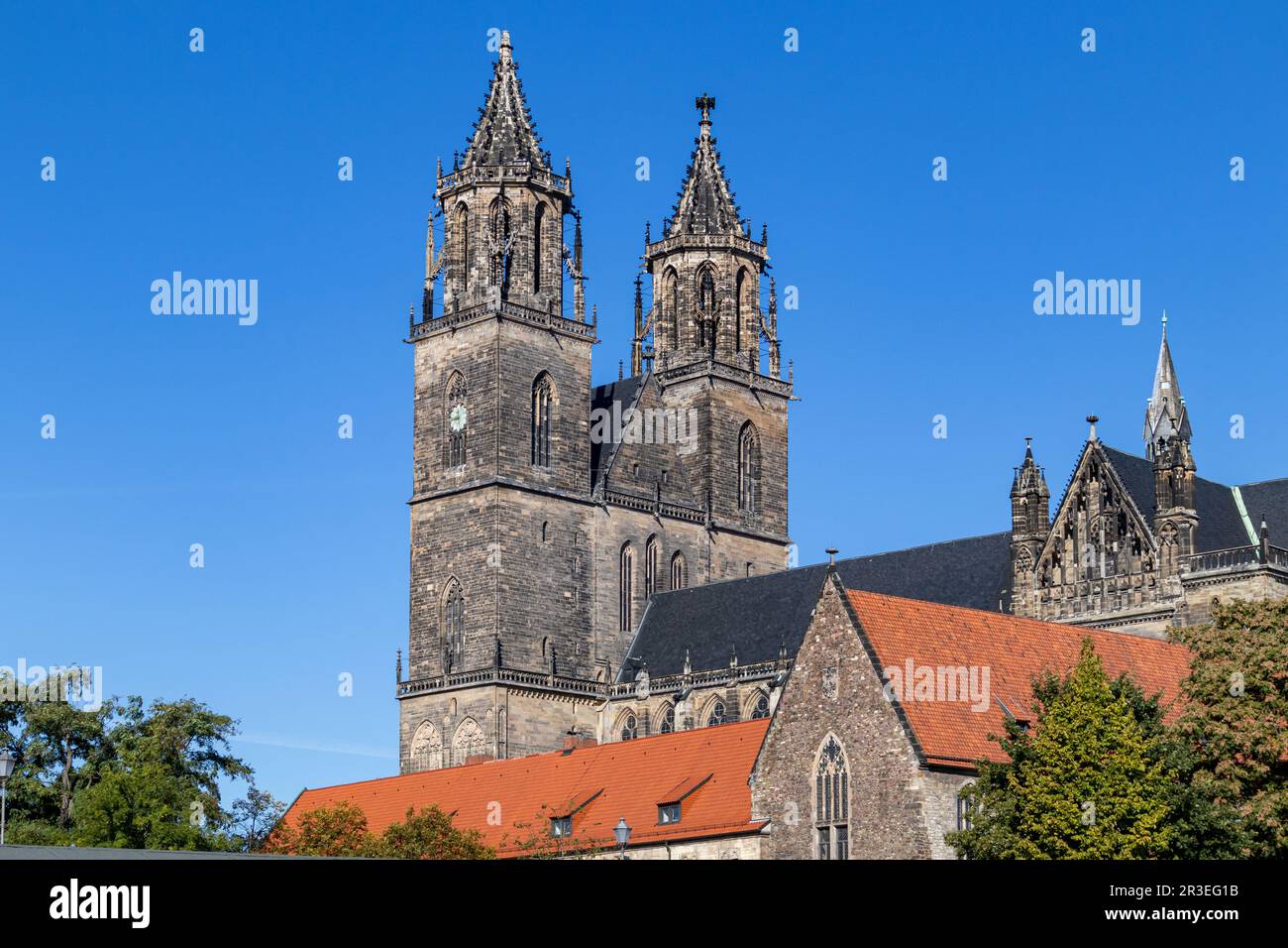 Bilder aus der Landeshauptstadt Magdeburg Stockfoto