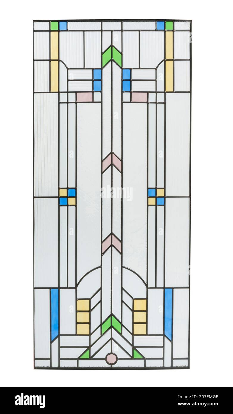 Dekorative Fenster und Türscheiben, USA Stockfoto