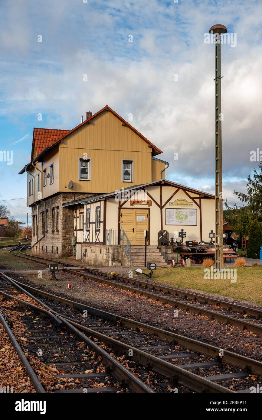Bahnhof Gernrode Harz Selketalbahn Stockfoto