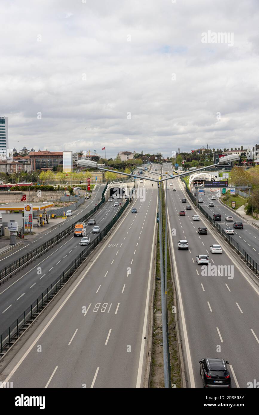 Istanbul, Türkei 23. April 2023; Eurasia Tunnel (Eurasia Tuneli) oder Istanbul Bosphorus Highway Tube Transition Project. Ist ein Tunnel, der Asiaten verbindet Stockfoto