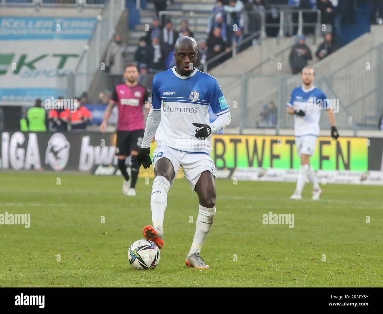 Amara Conde 1. FC Magdeburg Fußball 3. Liga 19. Spieltag 2021-2022 1. FC Magdeburg vs. VfL OsnabrÃ¼ck Stockfoto