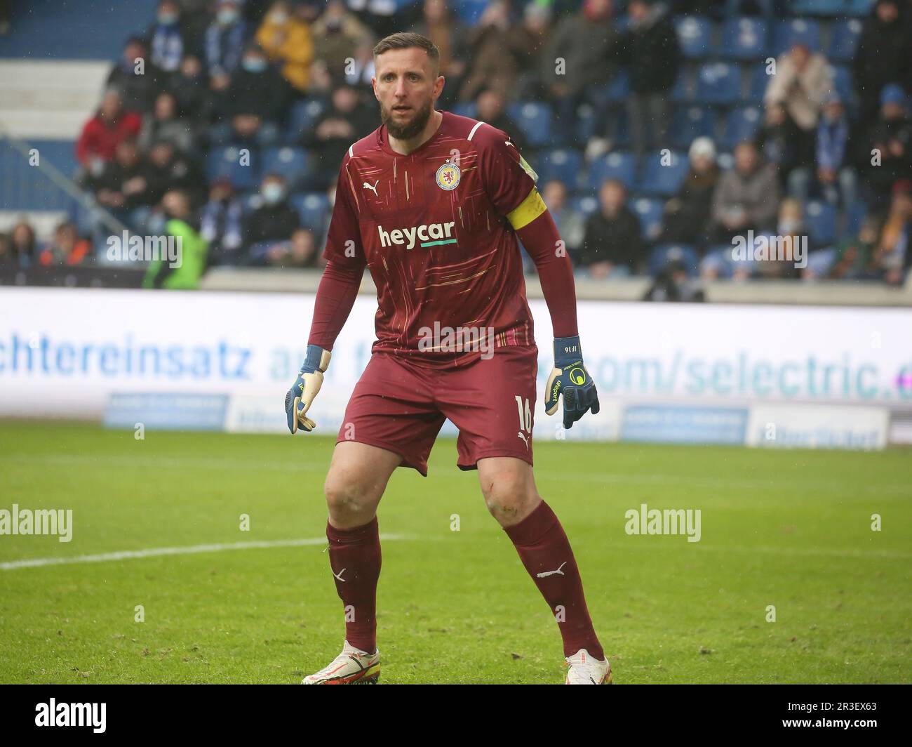 Fußball-Torwart Jasmin Fejzic Eintracht Braunschweig Fußball 3. Liga 17. Spieltag Saison 2021-2022 1. FC Magdeburg gegen Eintrac Stockfoto