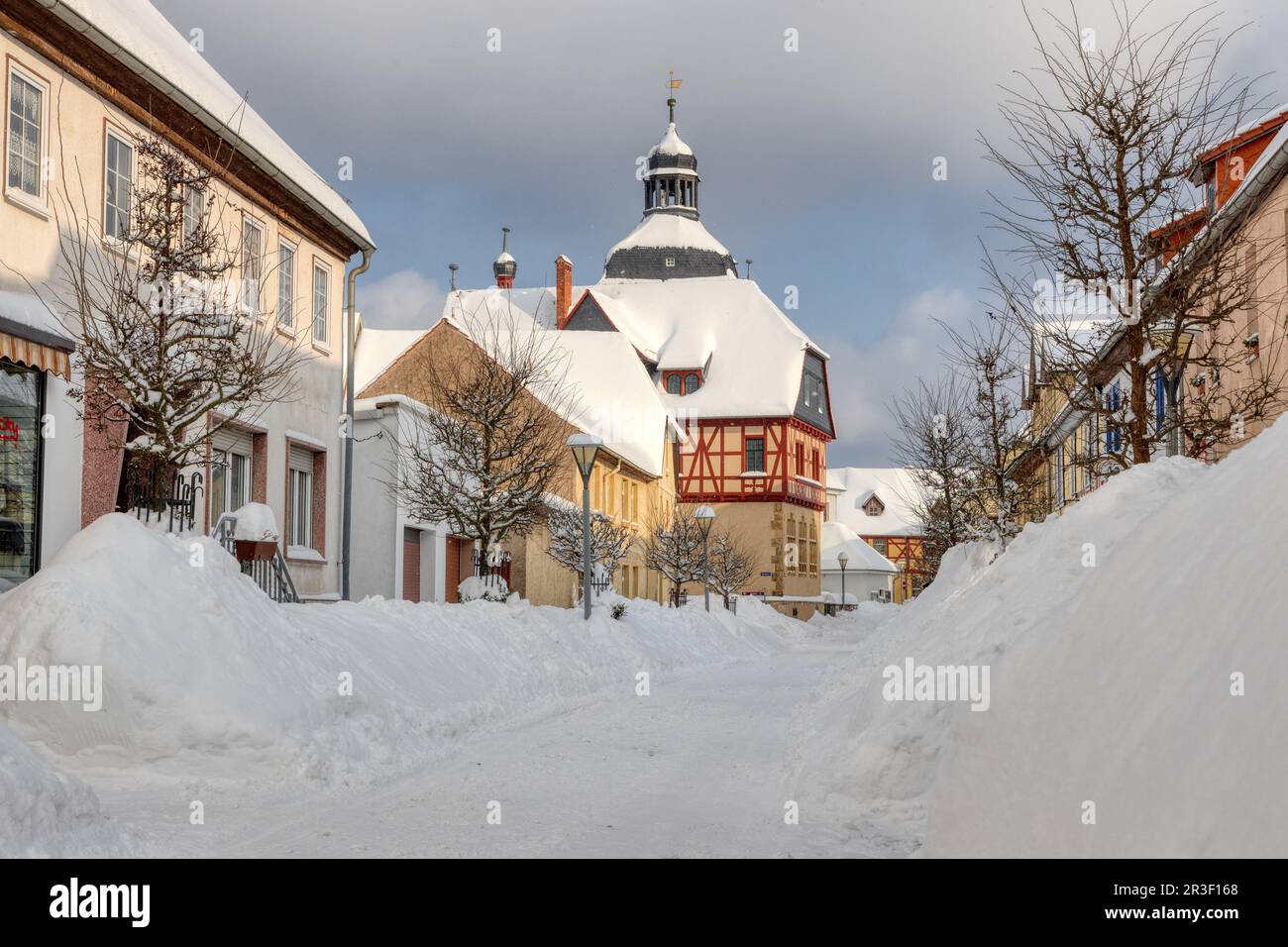 Bilder vom Winter-Harzgerode im Harz-Selke-Tal Stockfoto