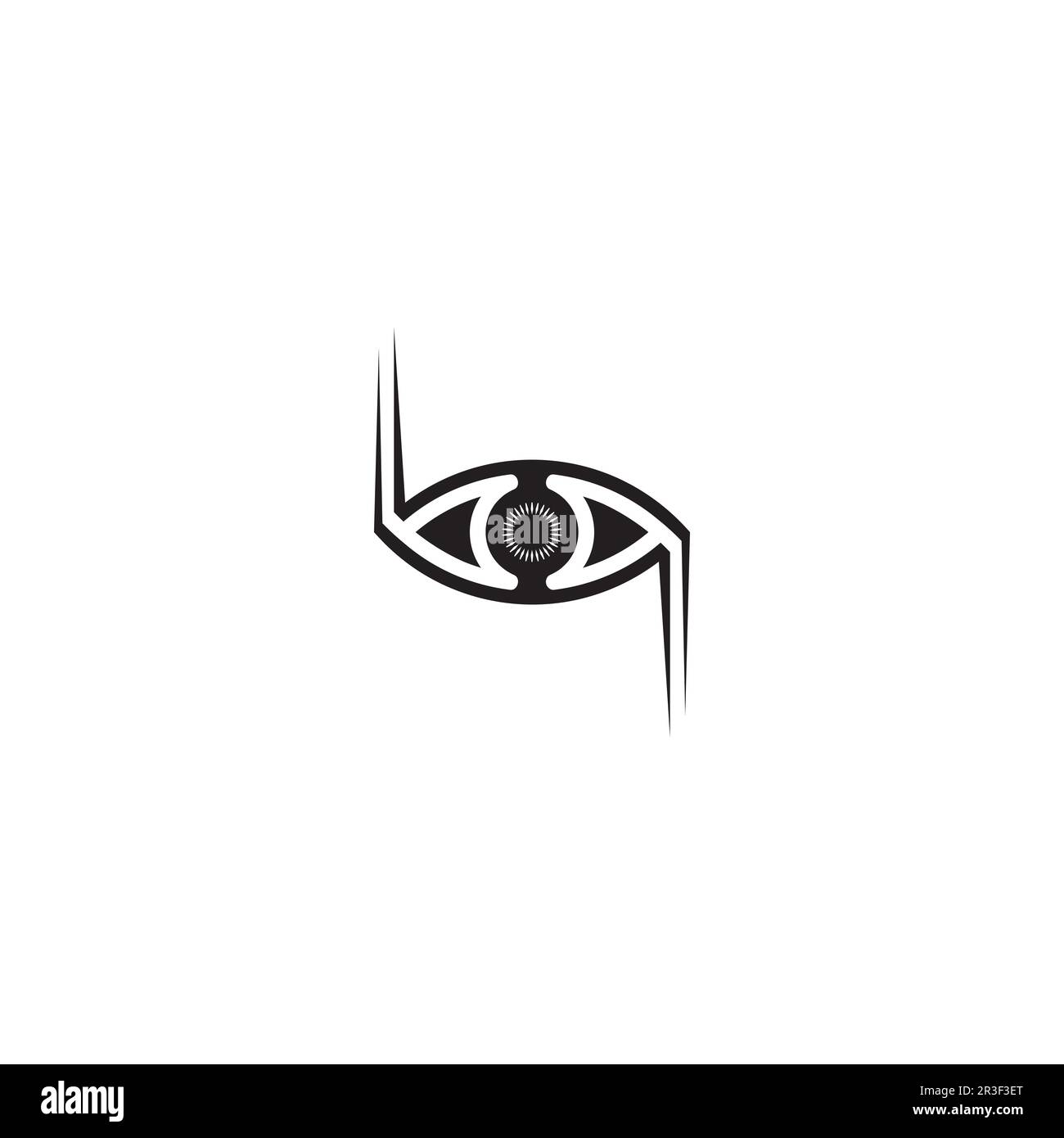 Augensymbol- und Vision-Design Logo isoliertes Zeichen-Symbol-Vektor Intuition und Spiritualität Stock Vektor