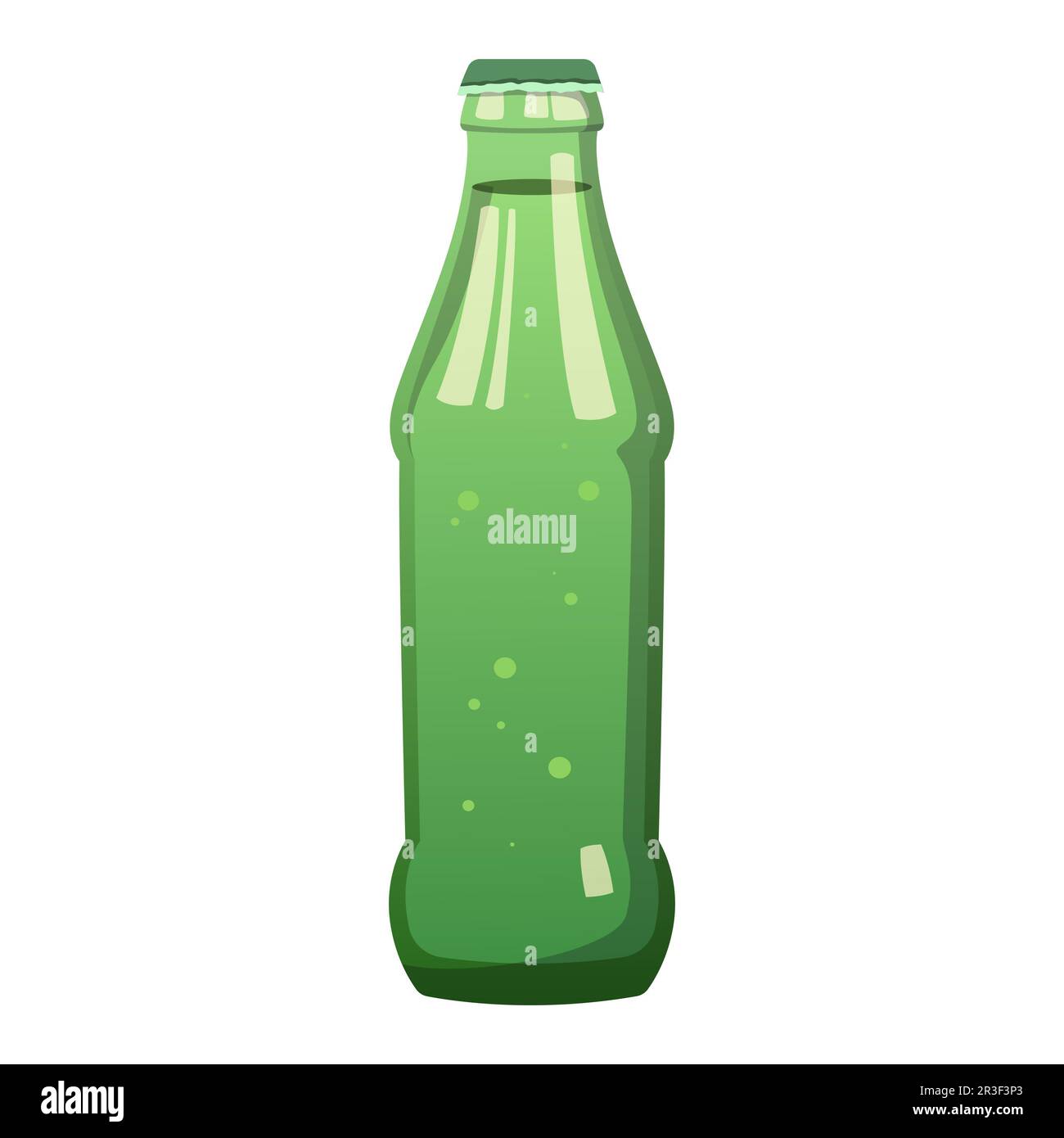 Realistische Natronwasserflasche auf weißem Hintergrund isoliert - Vektor Stockfoto