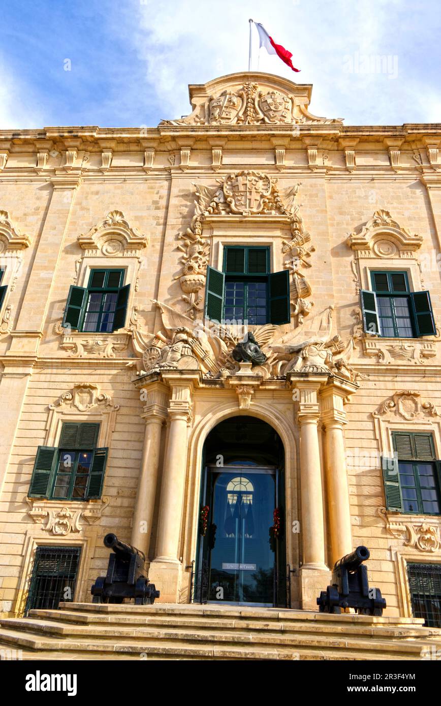 Auberge de Castille, Valletta, Mittelmeer, Inselland, Malta Stockfoto