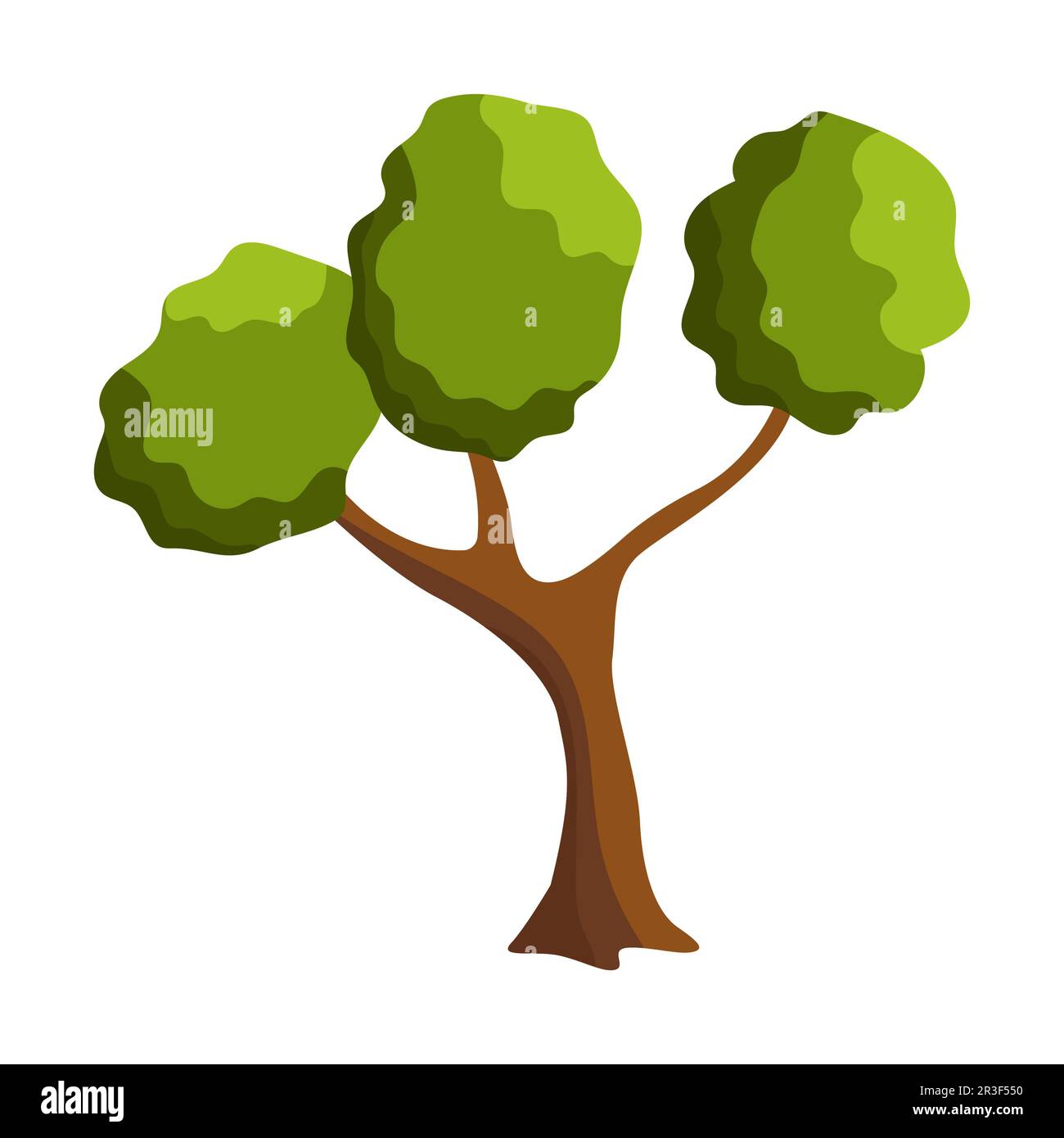 Abstrakter grüner Baum auf weißem Hintergrund - Vektor Stockfoto