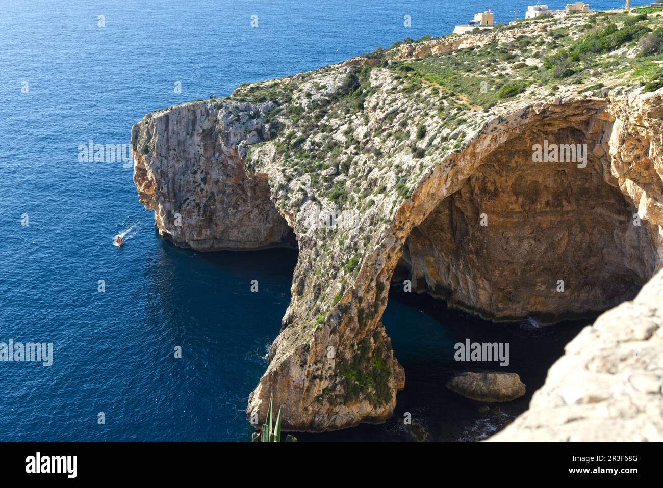 Qrendi, Pixxina Naturals, Blaue Grotte, Malta Stockfoto
