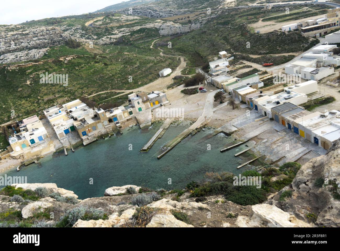 San Lawrenz, Dwejra Binnensee, Gozo, Malta Stockfoto