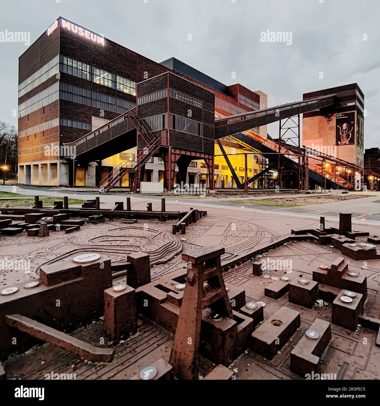 Ruhrmuseum und Modell des Zollverein-Bergwerks, Essen, Ruhrgebiet, Deutschland, Europa Stockfoto