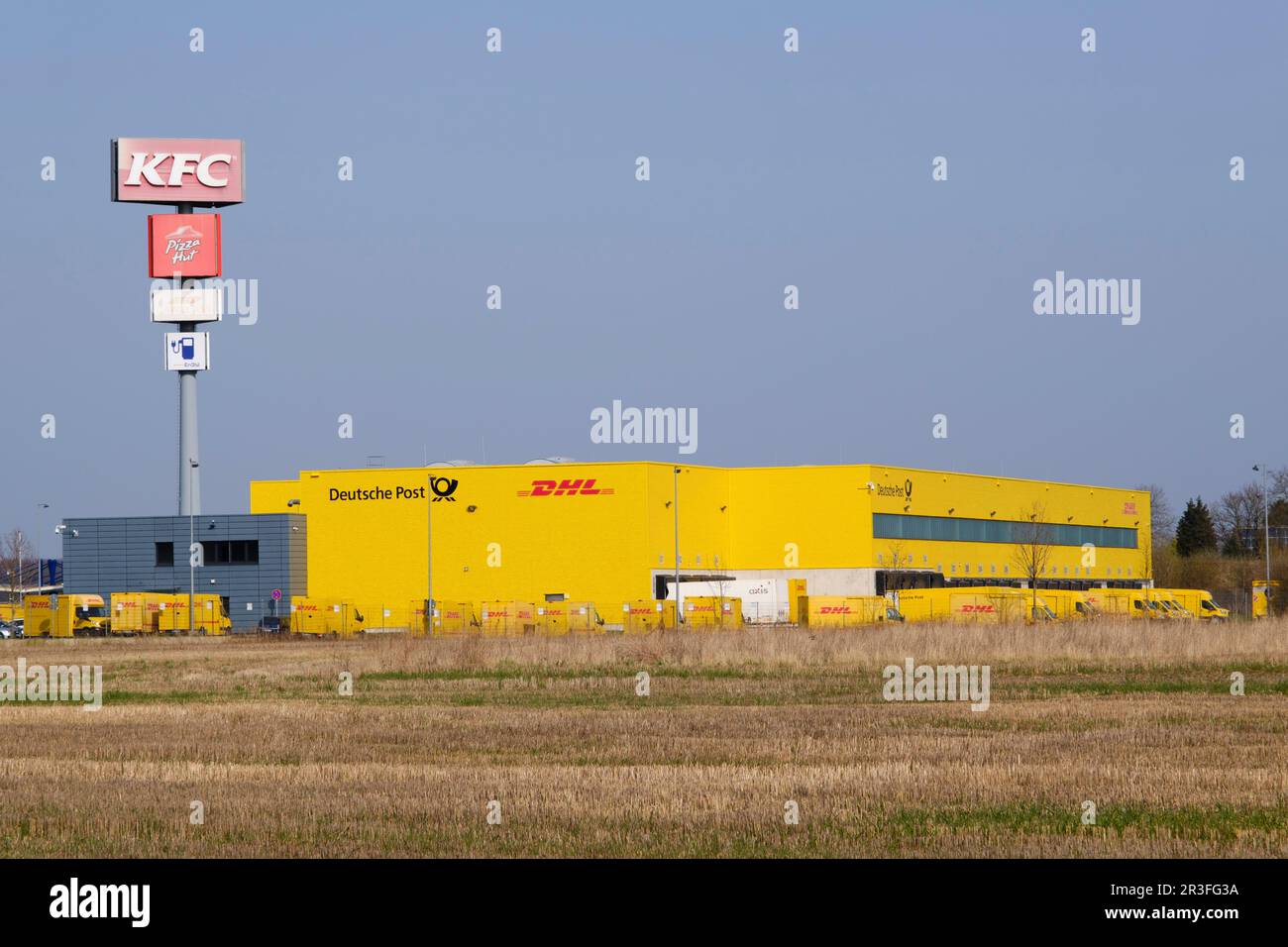 Aufbau des DHL-Paketdienstes, Deutsche Post Stockfoto